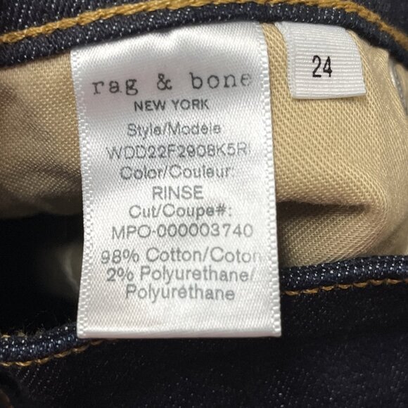 Rag & Bone Jeans Womens 24 Casey High Rise Flare Dark Rinse Denim Classic Boho - Picture 11 of 11